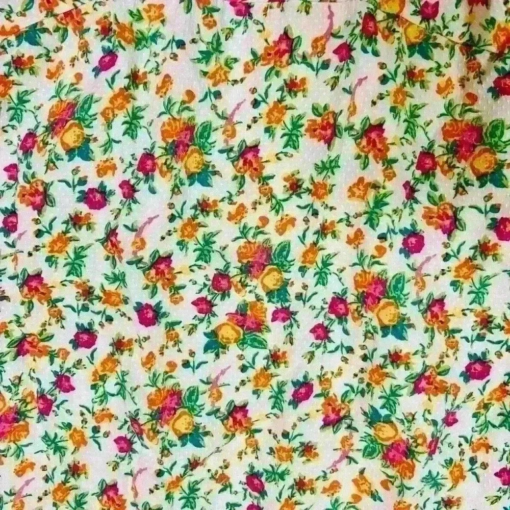 Cynthia Rowley BoHo Long Floral Skirt Elastic Waist With Buttons Size Small - Picture 6 of 6